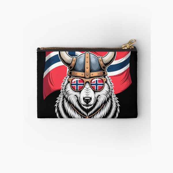 Item preview, Norway Flag Norge Fan Cool White Dog Norwegian Pride designed and sold by ZACK ART.
