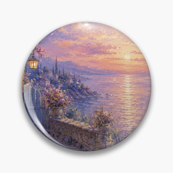 Item preview, Mediterranean Coastal Sunset Painting designed and sold by 0606PM.