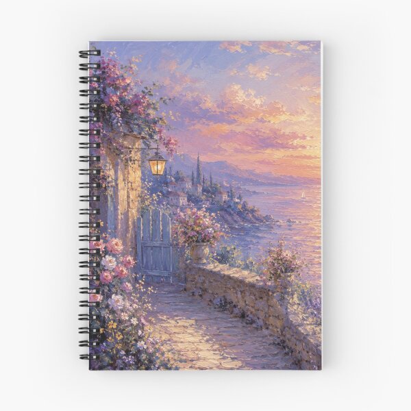 Item preview, Mediterranean Coastal Sunset Painting designed and sold by 0606PM.