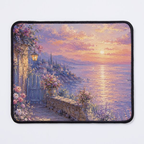 Item preview, Mediterranean Coastal Sunset Painting designed and sold by 0606PM.