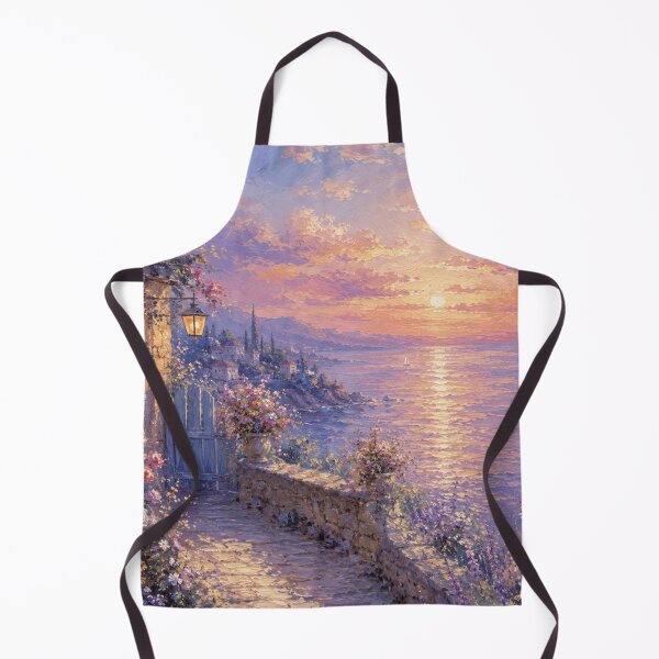 Item preview, Mediterranean Coastal Sunset Painting designed and sold by 0606PM.