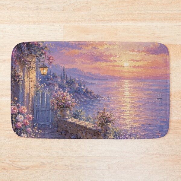 Item preview, Mediterranean Coastal Sunset Painting designed and sold by 0606PM.