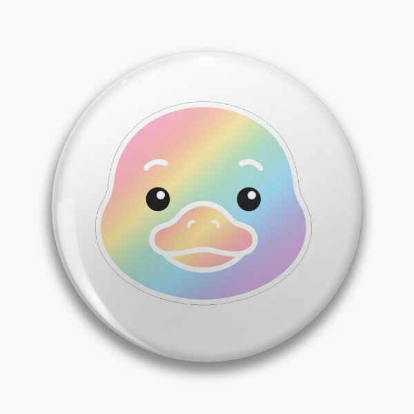 Item preview, Cute Rainbow Gradient Duck Face Icon designed and sold by Owcomm.