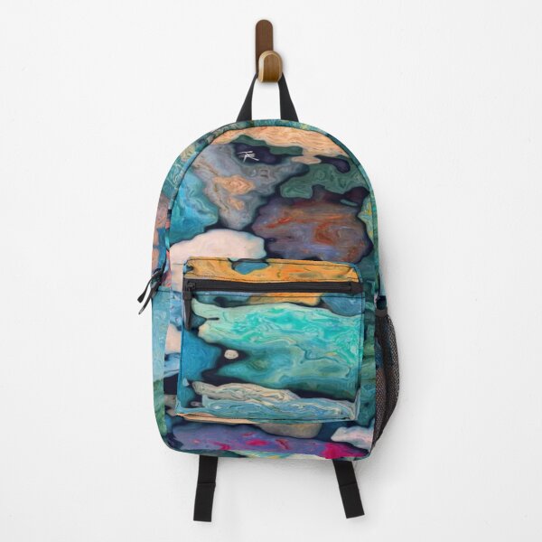 Item preview, Fluid Abstract Ocean - Liquid Marbling in Pastel and Turquoise Colors designed and sold by RAYBIL.