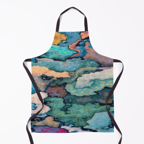 Aperçu de l'œuvre Océan Abstrait Fluide - Marbrure Liquide aux Couleurs Pastels et Turquoise créée et vendue par RAYBIL.
