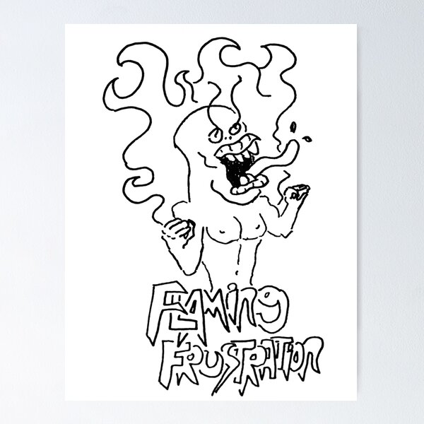 Item preview, Flaming Frustration designed and sold by Gr33zy Art.