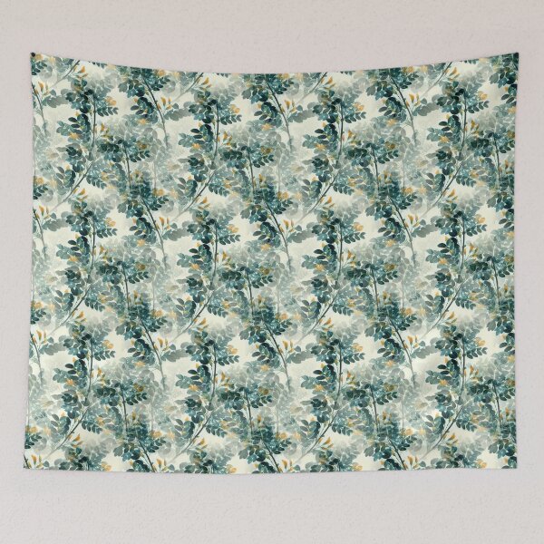 Item preview, Wispy Foliage with Orange Flowers designed and sold by The Painted Lamb.