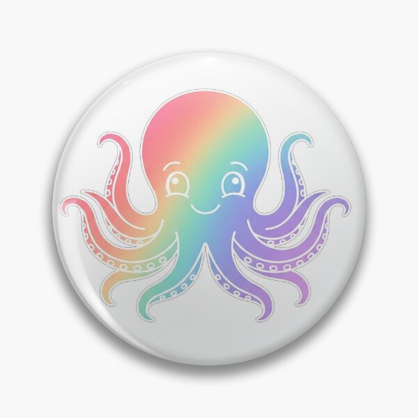 Item preview, Cute Rainbow Gradient Baby Octopus Illustration designed and sold by Owcomm.