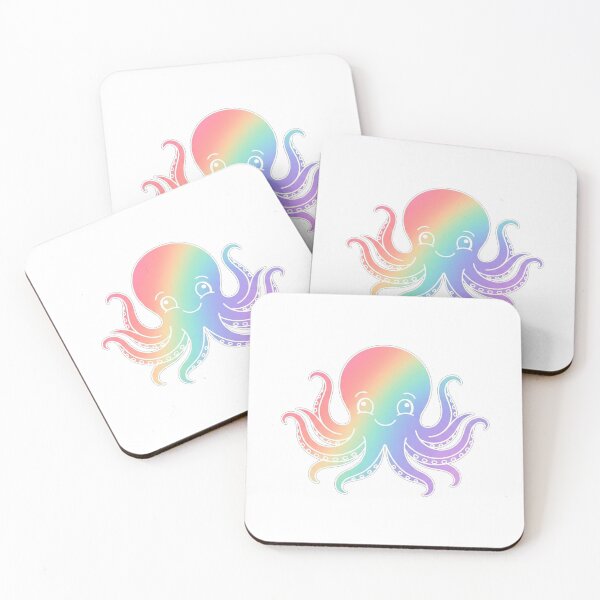Item preview, Cute Rainbow Gradient Baby Octopus Illustration designed and sold by Owcomm.
