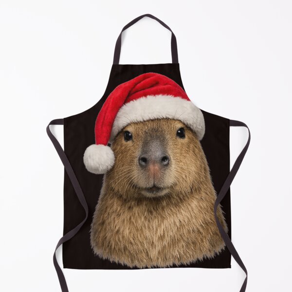 Item preview, Cute Capybara Wearing Santa Hat Portrait designed and sold by BagFactoryUK.