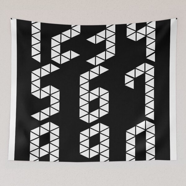 Item preview, Minimalist Geometric Numbers Grid designed and sold by PowerAntShop.
