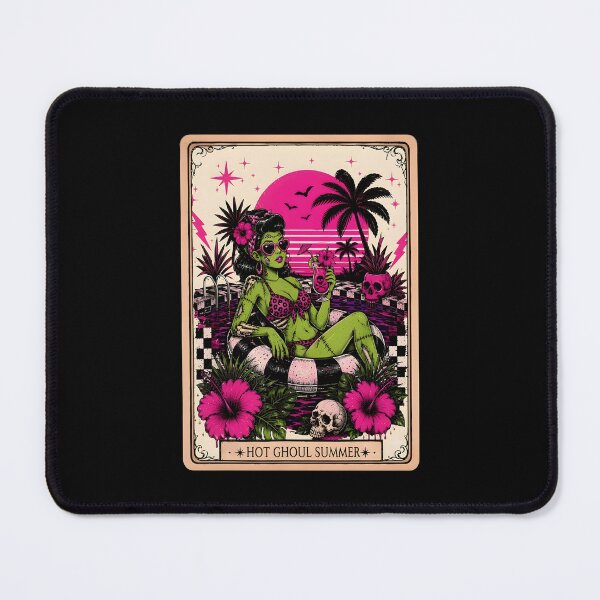 Item preview, Hot Ghoul Summer Tarot Card Zombie Hula Girl Tropical Gothic Halloween designed and sold by nojany.