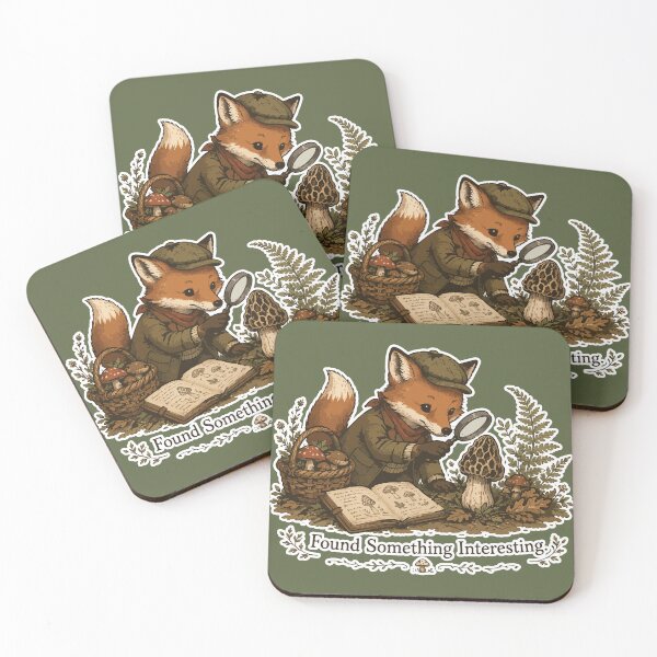 Item preview, Found Something Interesting Cute Fox Mushroom Foraging designed and sold by SimplePoDesign.