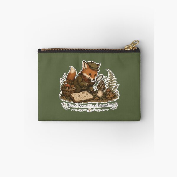 Item preview, Found Something Interesting Cute Fox Mushroom Foraging designed and sold by SimplePoDesign.