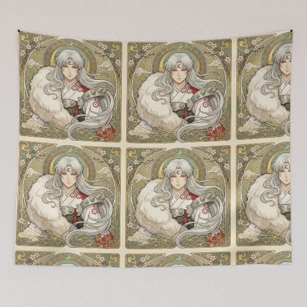 Item preview, Sesshoumaru in the Alphonse Mucha Style designed and sold by Solace Sparkles.