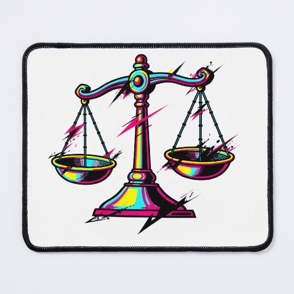 Item preview, Libra Scales Neon Grunge Splash Bold Pop Art Zodiac designed and sold by Zodiac Celestial Art.