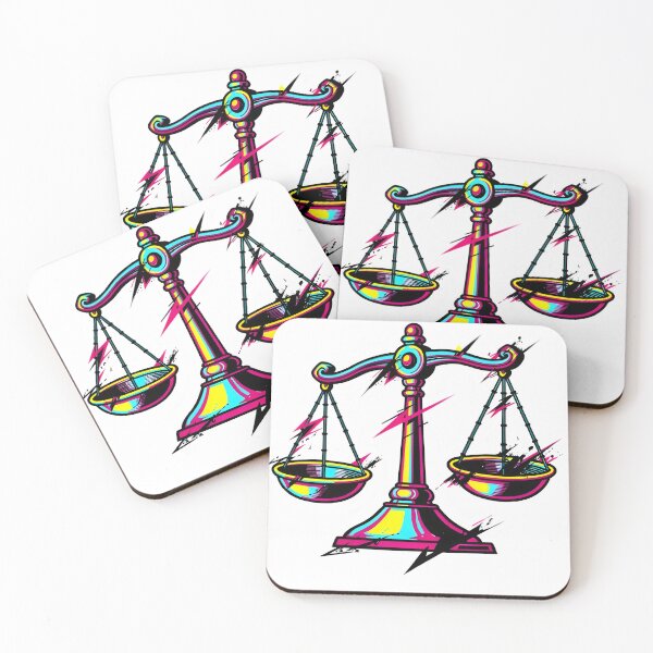 Item preview, Libra Scales Neon Grunge Splash Bold Pop Art Zodiac designed and sold by Zodiac Celestial Art.