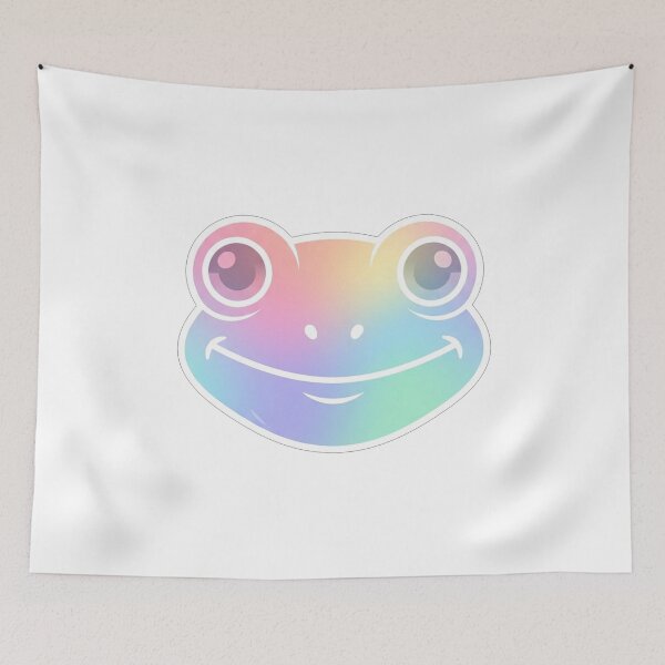 Item preview, Cute Rainbow Gradient Frog Face designed and sold by Owcomm.