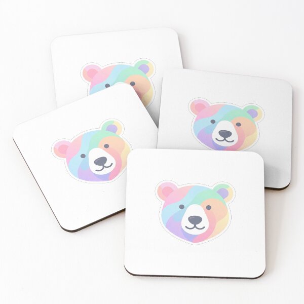 Item preview, Colorful Pastel Bear Face Minimal Illustration designed and sold by Owcomm.
