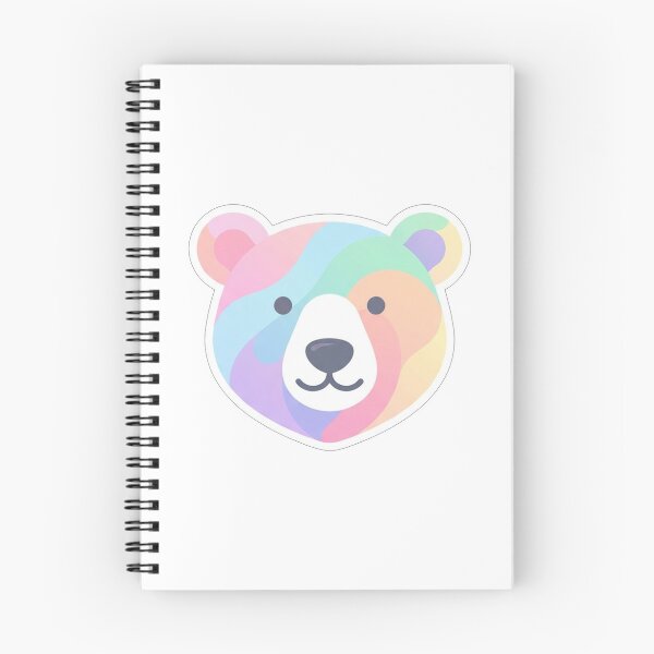 Item preview, Colorful Pastel Bear Face Minimal Illustration designed and sold by Owcomm.