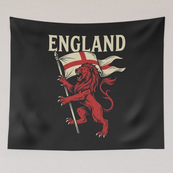 Item preview, Vintage England Football Red Lion Flag designed and sold by legendaryskins.