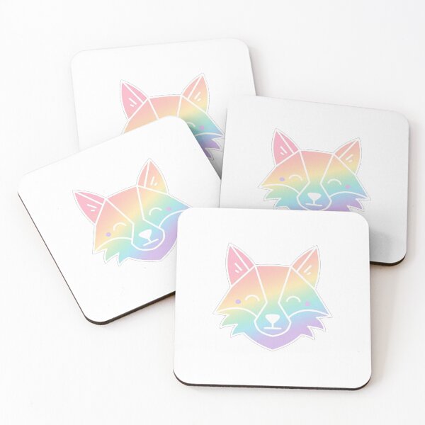 Item preview, Rainbow Geometric Fox Minimalist Line Illustration designed and sold by Owcomm.