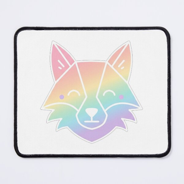 Item preview, Rainbow Geometric Fox Minimalist Line Illustration designed and sold by Owcomm.