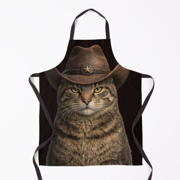 Item preview, Cowboy Cat Wearing Western Hat Portrait designed and sold by BagFactoryUK.