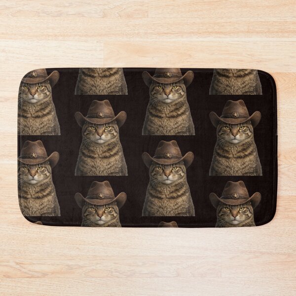 Item preview, Cowboy Cat Wearing Western Hat Portrait designed and sold by BagFactoryUK.
