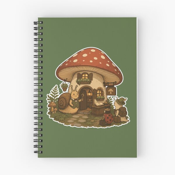 Item preview, Cute Snail Inn Mushroom House Cottagecore designed and sold by SimplePoDesign.