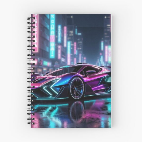 Item preview, Cyberpunk Neon Supercar Synthwave Poster designed and sold by Nexus Space.