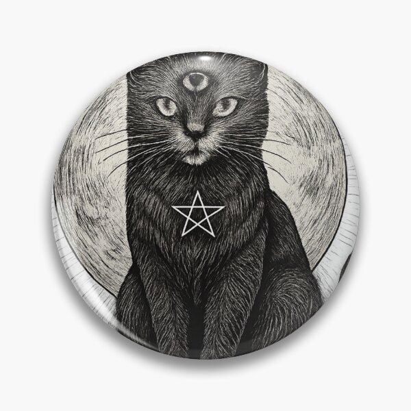 Item preview, Copy of Copy of Black Cat Moon Celestial Witchy Aesthetic Gothic Cat Design Sticker & T-Shirt designed and sold by Cat-astrophes.