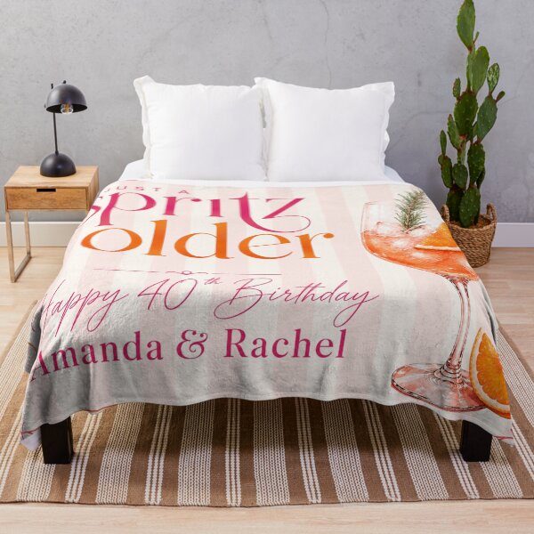 Item preview, CUSTOM 40th Birthday Tapestry 8 - just a spritz older designed and sold by taylorvinyls.