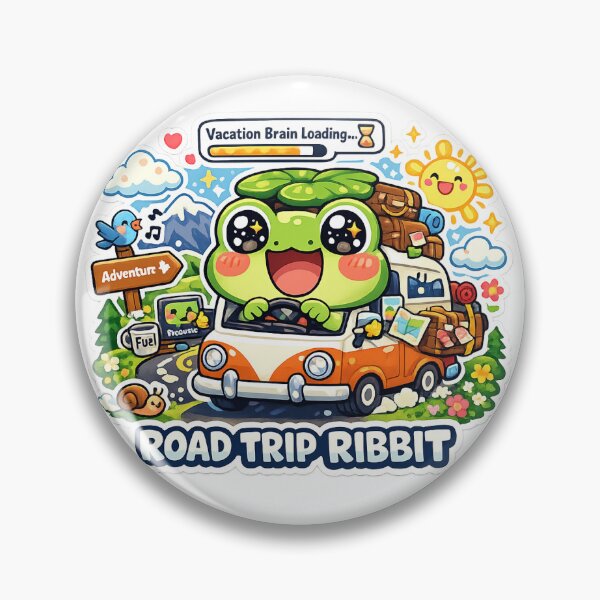 Item preview, Cute Kawaii Frog Road Trip Sticker designed and sold by Cozy404Lab.