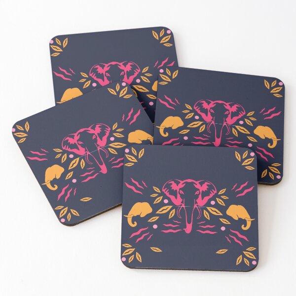 Item preview, Elephants on Blue designed and sold by The Painted Lamb.