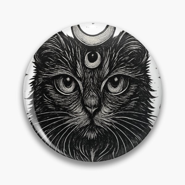 Item preview, Copy of Copy of Copy of Black Cat Moon Celestial Witchy Aesthetic Gothic Cat Design Sticker & T-Shirt designed and sold by Cat-astrophes.