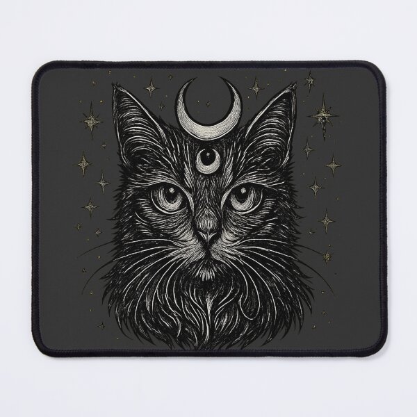 Item preview, Copy of Copy of Copy of Black Cat Moon Celestial Witchy Aesthetic Gothic Cat Design Sticker & T-Shirt designed and sold by Cat-astrophes.