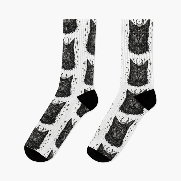 Item preview, Copy of Copy of Copy of Black Cat Moon Celestial Witchy Aesthetic Gothic Cat Design Sticker & T-Shirt designed and sold by Cat-astrophes.