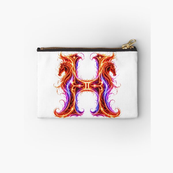 Item preview, Emberhoof Horse-Gemini Flame Letter H designed and sold by BlissBlvdShop.