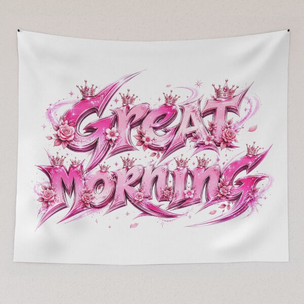 Item preview, Crownblush Glitterrise: Great Morning in Royal Manga Bloom designed and sold by BlissBlvdShop.