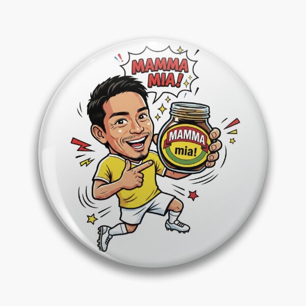 Item preview, Funny Anime Soccer Japan Legend Mamma Mia -MARMITE parody- designed and sold by LOVEARTDESIGN.