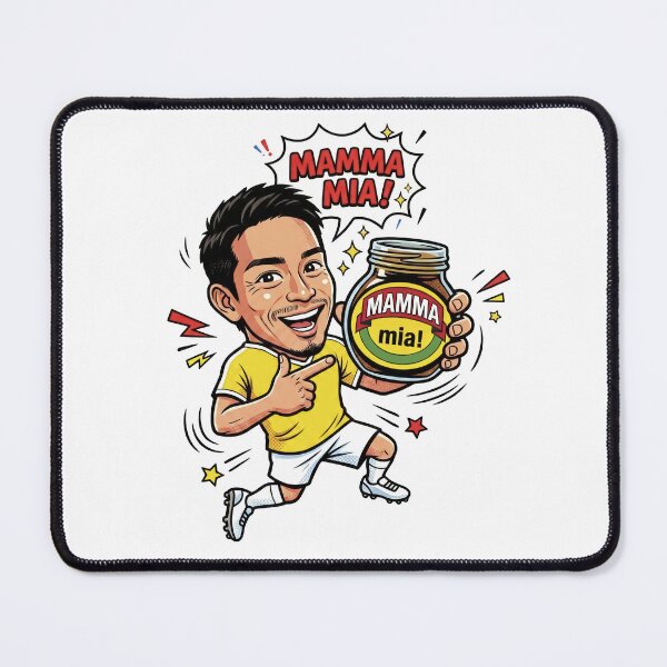 Item preview, Funny Anime Soccer Japan Legend Mamma Mia -MARMITE parody- designed and sold by LOVEARTDESIGN.