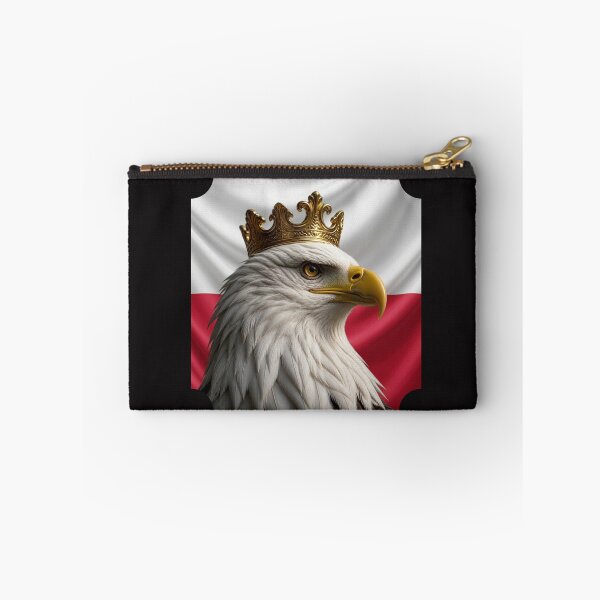 Item preview, Crowned White Eagle Over Polish Flag - Royal Poland Heraldic Art designed and sold by The store under the battleship :).