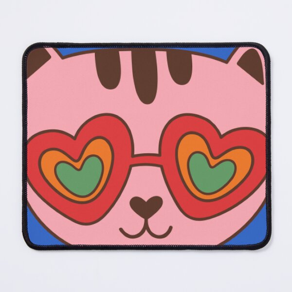 Item preview, Groovy Retro Heart Glasses Cat designed and sold by ArtisticTpulse.