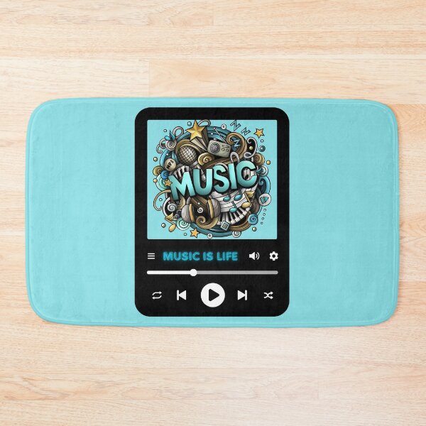 Item preview, Music Is Life - Aesthetic Retro Doodle Media Player Design designed and sold by Frafri92.