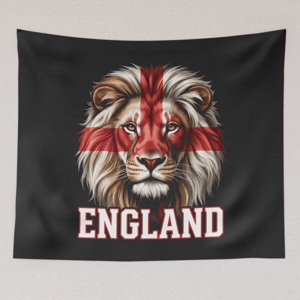 Item preview, England Football Lion Patriotic Flag designed and sold by legendaryskins.