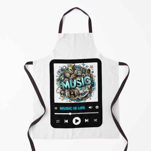 Item preview, Music Is Life - Aesthetic Retro Doodle Media Player Design designed and sold by Frafri92.