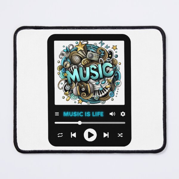 Item preview, Music Is Life - Aesthetic Retro Doodle Media Player Design designed and sold by Frafri92.