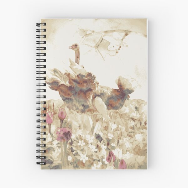 Item preview, Vintage Watercolor Ostrich Garden designed and sold by ArtisticTpulse.