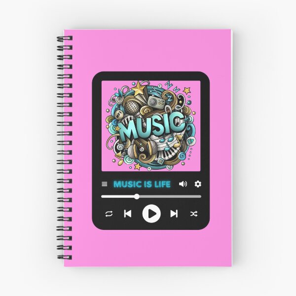 Item preview, Music Is Life - Aesthetic Retro Doodle Media Player Design designed and sold by Frafri92.